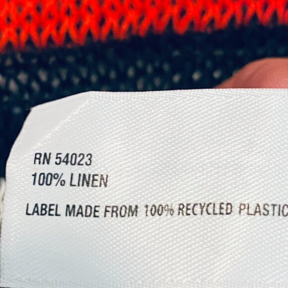 GAP Knit Linen Striped Crew Neck Sweater Size Large - Picture 5 of 6